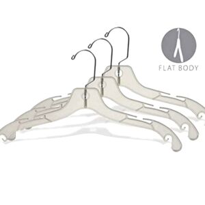 Bundle of 10 Clear Plastic Swivel Hook Hangers Home Storage Organization Closet